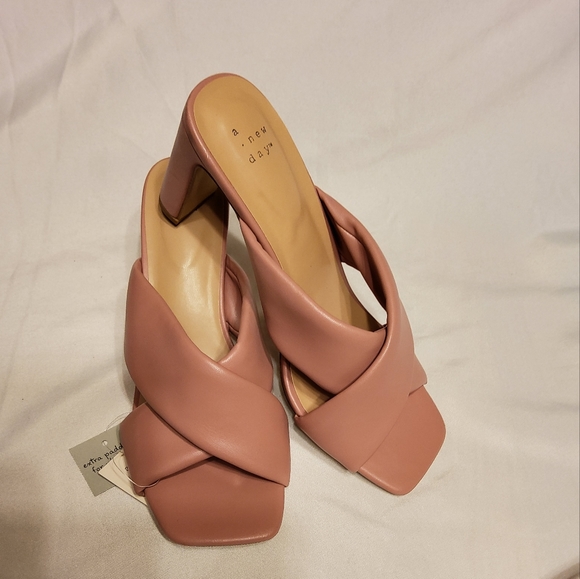 Women's Clementine Padded Crossband Mule Heels - A New Day" Dark Pink - Picture 5 of 8